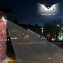 Luces solares al aire libre 100 Led brillante Sensor de movimiento luz gran angular inalámbrica impermeable IP65 luces de pared para jardín Wall Street