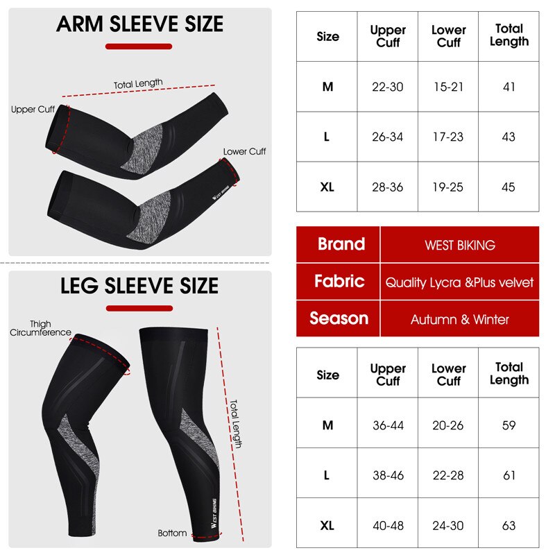 WEST BIKING Warm Windproof Cycling Leg Warmers Men Women MTB Bike Bicycle Sports Running Basketball Soccer Compression Leggings