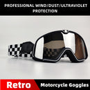 Retro Motorradbrille Skibrille Motocross Sonnenbrille Weitwinkel MTB ATV Brille Cafe Racer Chopper Radsport Rennsport