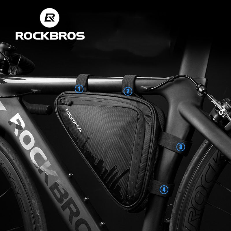 ROCKBROS Fahrrad-Vorderrahmen-Dreieckstasche, ultraleichter Schlauch, kleines Paket, Reparaturwerkzeugtasche, Radfahren, Outdoor-Sportzubehör