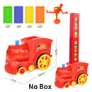 Kids Domino Train Car Set Sound Light Automatic Laying Domino Brick Colorful Dominoes Blocks Game Educational DIY Toy Gift