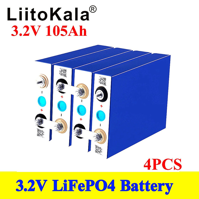 LiitoKala 3.2V 30Ah 50Ah 105Ah 150Ah 173Ah 200Ah LiFePO4 battery pack DIY 12V 24V Motorcycle Electric Car Solar Inverter battery