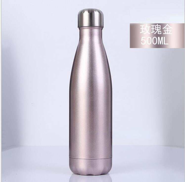 FSILE 500/1000ml Double-Wall Insulated Vacuum Flask Stainless Steel Water Bottle Cola Water Beer Thermos for Sport Bottle