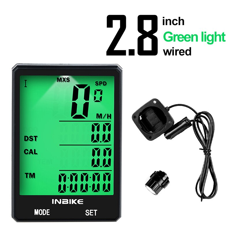 INBIKE Rainproof MTB Bike Computer Bicycle Speedometer Wireless Wired Odometer Cycling Watch LED Screen Measurable watch IC321