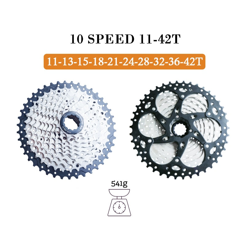 Sunshine Mountain Bike 8 9 10 11 12 Speed Velocidade Bicycle Cassette MTB Freewheel Sprocket 36T 40T 42T 46T 50T 52T for SHIMANO