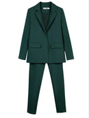 Work Pant Suits OL 2 Piece Set For Women Business Interview Suit Set Uniform Slim Blazer And Pencil Pant Office Lady Suit