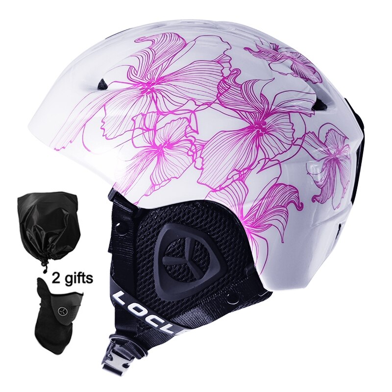 Casco de esquí LOCLE para hombres y mujeres, casco de esquí moldeado integralmente para niños, monopatín, esquí, Snowboard, motocicleta, casco para moto de nieve