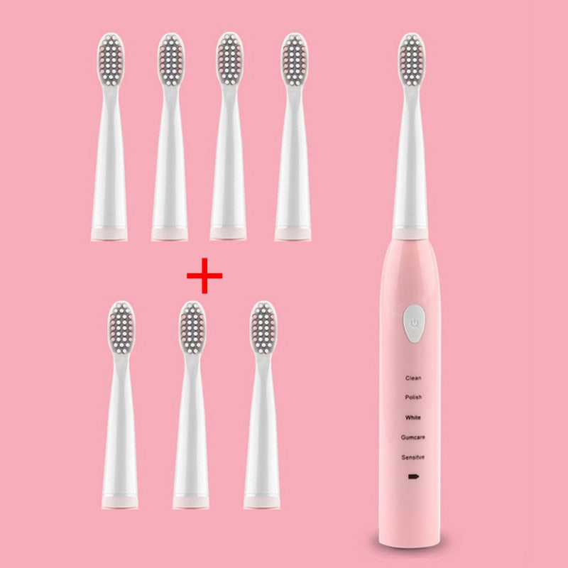 Ultrasonic Sonic Electric Toothbrush Rechargeable Tooth Brush Washable Electronic Whitening Teeth Brush Adult Timer JAVEMAY J110