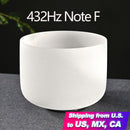 CVNC 12 Inch Chakra Frosted Quartz Crystal Singing Bowl for Sound Healing Energy Balance with Free O-ring&Mallet