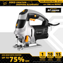 DEKO Jig Saw Electric Home Power Tools Miter Saw Machine DKJS80Q1 Laser Variable Speed with Metal Guide Ruler,Blade,Allen Wrench