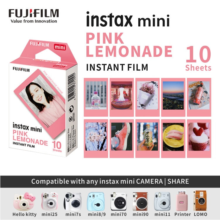 Origin Fujifilm Instax Mini Film 10-100 Sheets Photo Paper for Fuji Instant Film Cameras Instax Mini 11 8 9 90 Link Liplay EVO