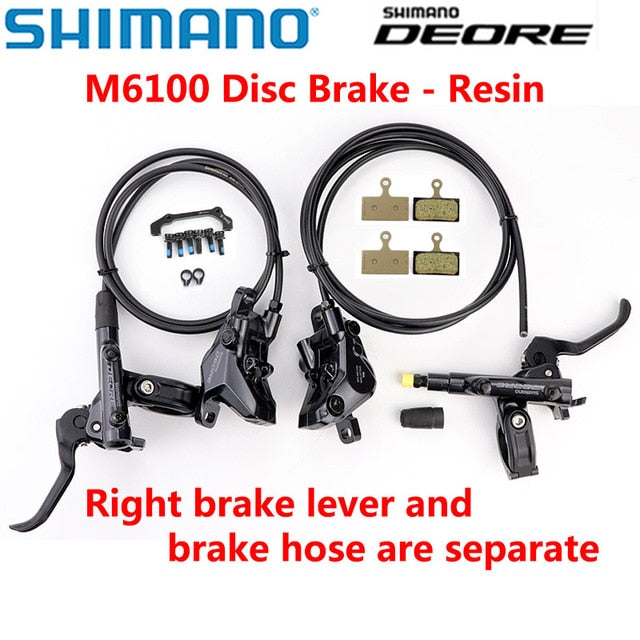 SHIMANO DEORE M6100 2 pistones M6120 4 pistones Freno MTB Bicicletas de montaña Freno de disco hidráulico MTB BR BL-M6100 DEORE Freno izquierdo derecho