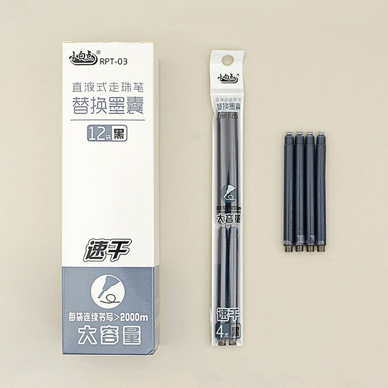 Hochwertige schwarze Gelschreiberminen Little White Dot RPT03 Schnell trocknend für Schule Büro Schreibmarker Schreibwaren