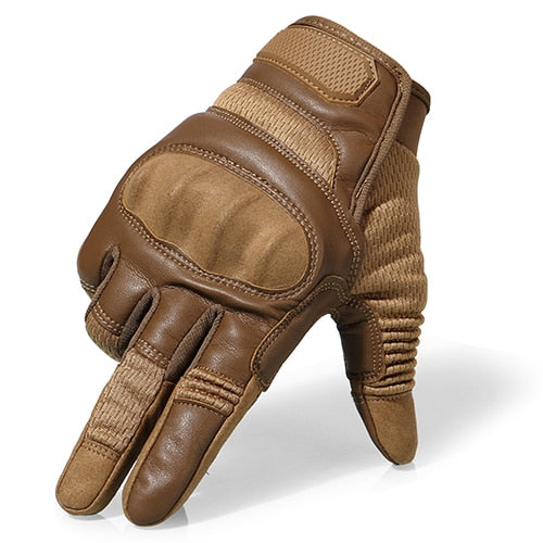 Guantes de dedo completo para motocicleta de cuero PU con pantalla táctil, equipo de protección para carreras, Pit Bike, Moto, Motocross, Enduro