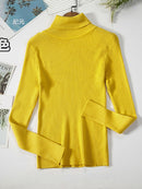 2022 Basic Turtleneck Women Sweaters Autumn Winter Thick Warm Pullover Slim Tops Ribbed Knitted Sweater Jumper Soft Pull Female