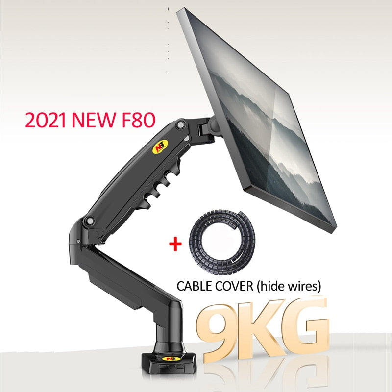 2019 NEU NB F80 Desktop17-27" LCD LED Monitorhalter Arm Gasfeder Vollbewegliche Gasfeder Flexi TV-Halterung Belastbar 2-9 kg