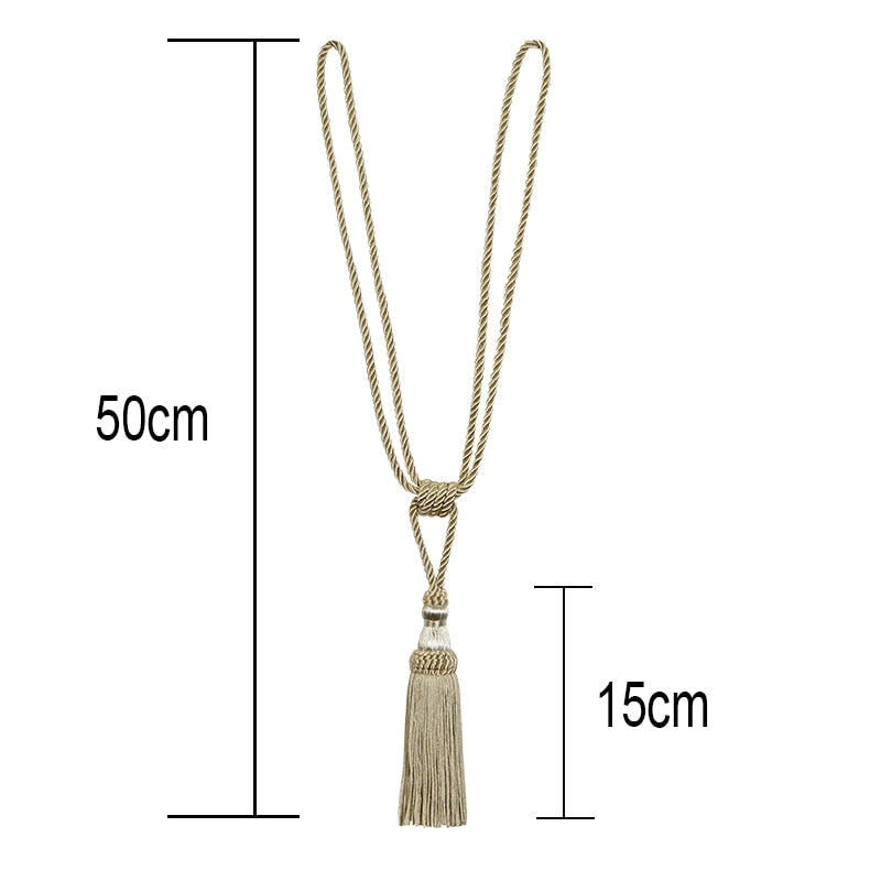 2/4Pcs Tassel Curtain Tieback Polyester Handmade Hanging Ball Tassels Fringe Curtains Holder Buckle Rope Decor Room Accessories