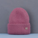 Sombrero de invierno de gran venta, sombreros de invierno de piel de conejo Real para mujer, gorros cálidos a la moda para mujer, gorro para la cabeza con cubierta sólida para adultos