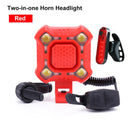 WEST BIKING 140dB Bike Bell 4 Lamp Cycling Light 1200mAh Electric Horn Waterproof USB Charging Doorbell Loud Alarm Bicycle Bell