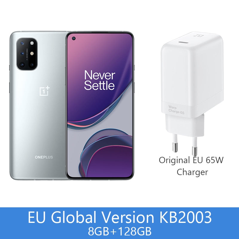 Global Version OnePlus 8T OnePlus Official Store 8GB 128GB Snapdragon 865 5G Smartphone 120Hz AMOLED Fluid Screen 48MP Quad 65W