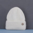 Sombrero de invierno de gran venta, sombreros de invierno de piel de conejo Real para mujer, gorros cálidos a la moda para mujer, gorro para la cabeza con cubierta sólida para adultos