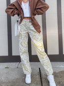 Y2K Zebra Print Straight Pants Capris Damen Harajuku Baggy High Waist Casual Vintage Korean Style Streetwear Female 2020Iamhotty
