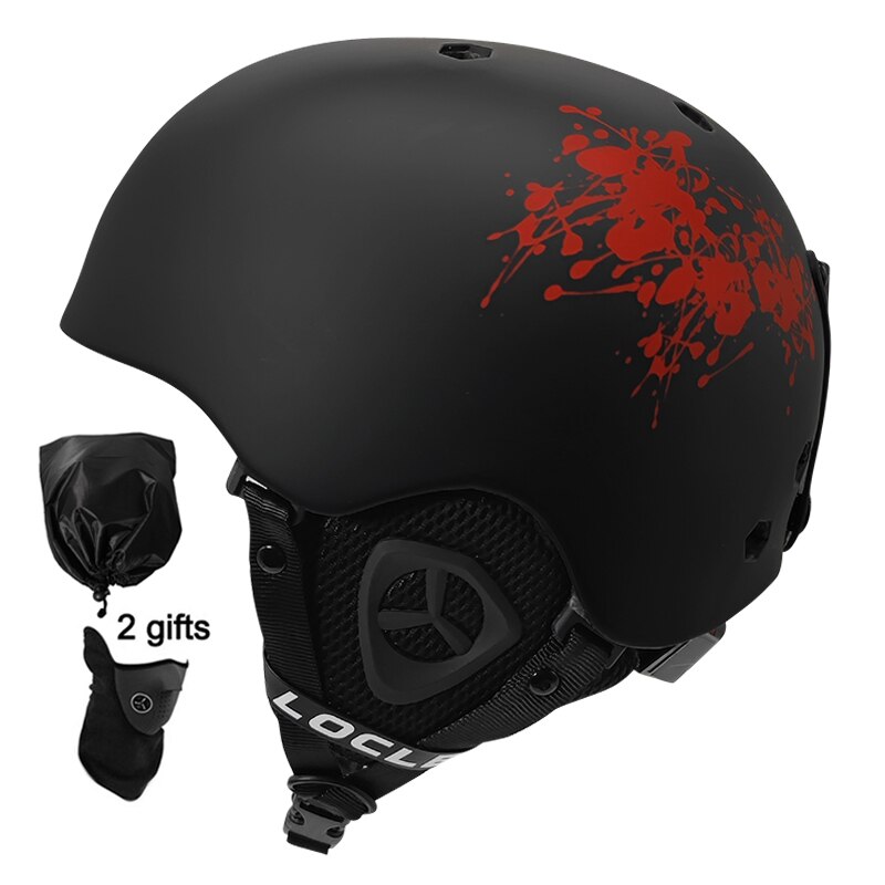 Casco de esquí LOCLE para hombres y mujeres, casco de esquí moldeado integralmente para niños, monopatín, esquí, Snowboard, motocicleta, casco para moto de nieve