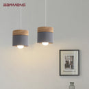 Nordic Minimalist E27 LED chandelier modern home decor wood indoor lighting bedroom living room study hanging lamp pendant light