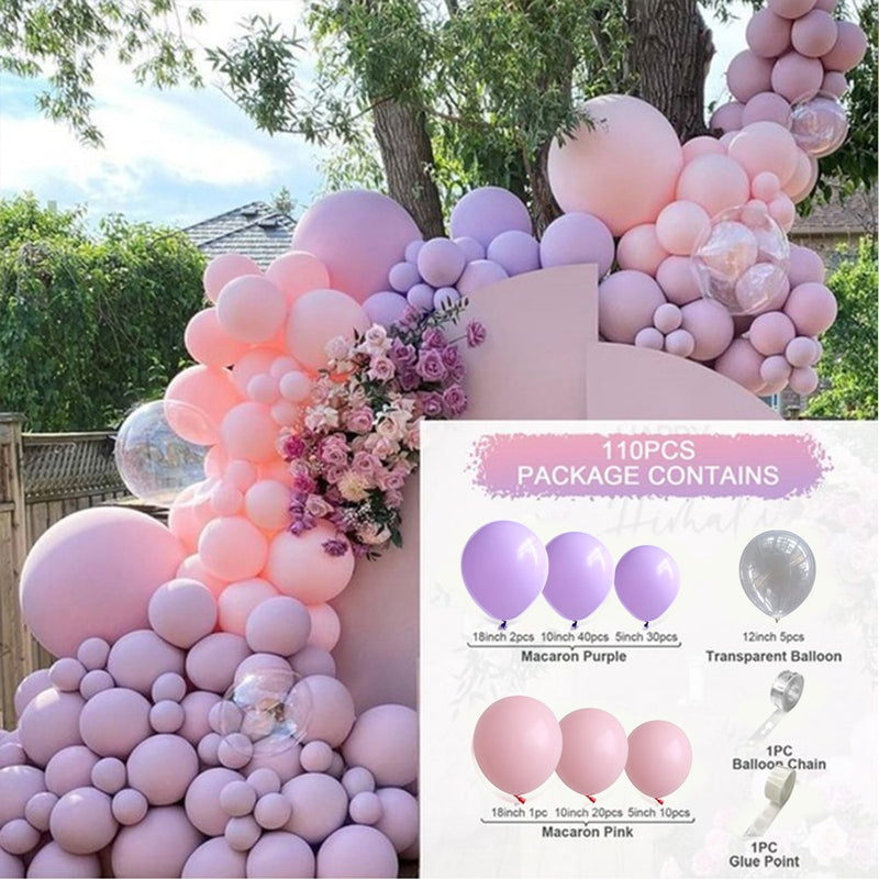 Hot Pink Balloon Garland Arch Kit Butterfly Stickers Chrome Rose Gold Latex Balloons for Birthday Wedding Baby Shower Decoration