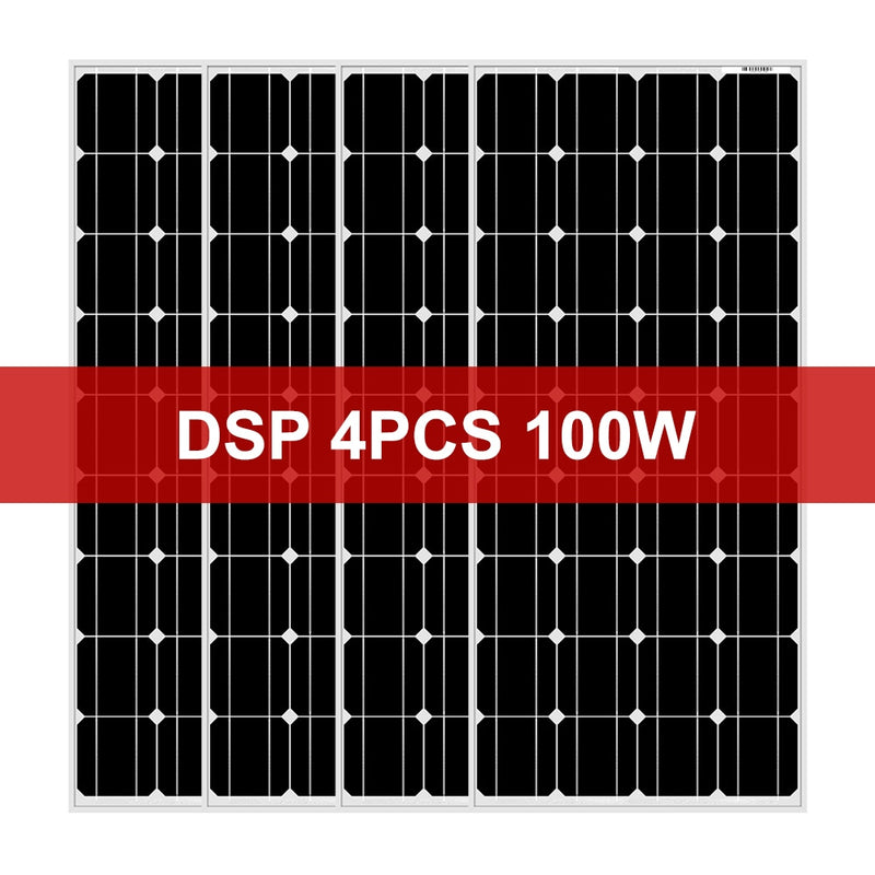 Dokio 18V 100W Rigid Solar Panel China 18V Monocrystalline Silicon Waterproof Solar Panel Charge 12V