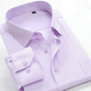 SHAN BAO, camisa de manga larga informal de negocios a rayas clásica para hombre, ropa de marca, camisa holgada elegante para fiesta de boda para caballero