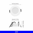 10pcs/lot Led Downlight 3W 5W 7W 9W 12W 15W 220V Recessed Ceiling Light 3/4/5 inch Round Led Panel Down Light Spotlight Lighting