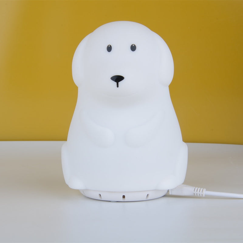 Silicona perro zorro unicornio música lámpara inalámbrico Bluetooth altavoz reproductor USB recargable RGB LED luz de noche para niños bebé regalo