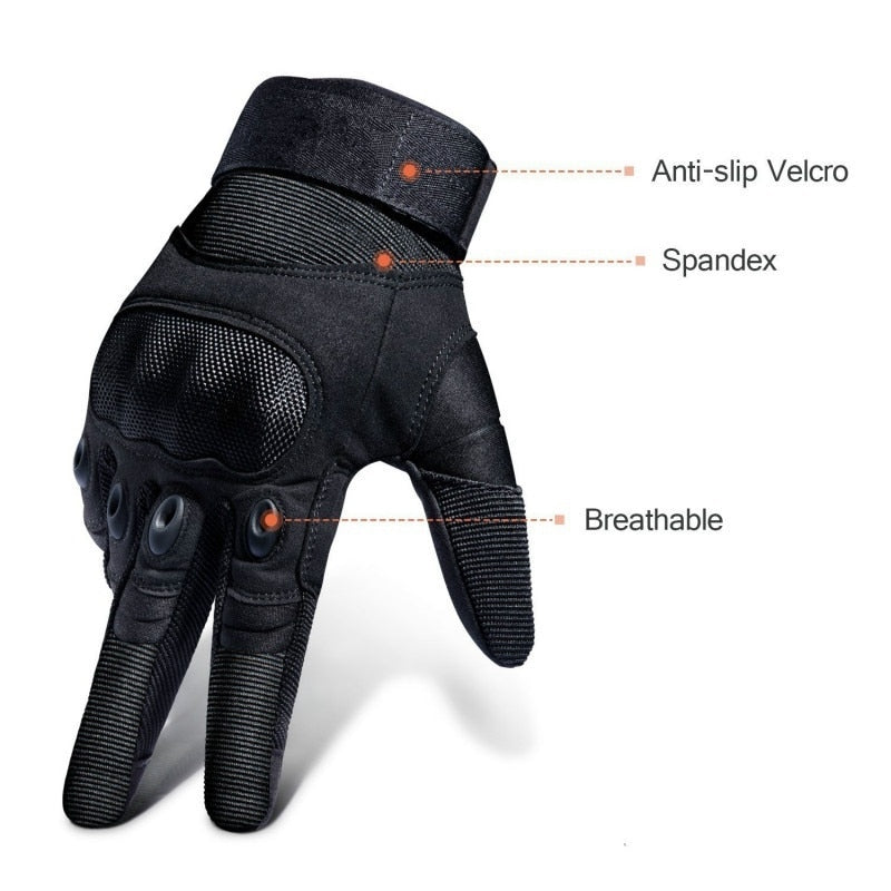 Outdoor Knuckle Tactical Gloves for Men Military Gloves for Shooting Airsoft Paintball Motorcycle Climbing and Heavy Duty Work