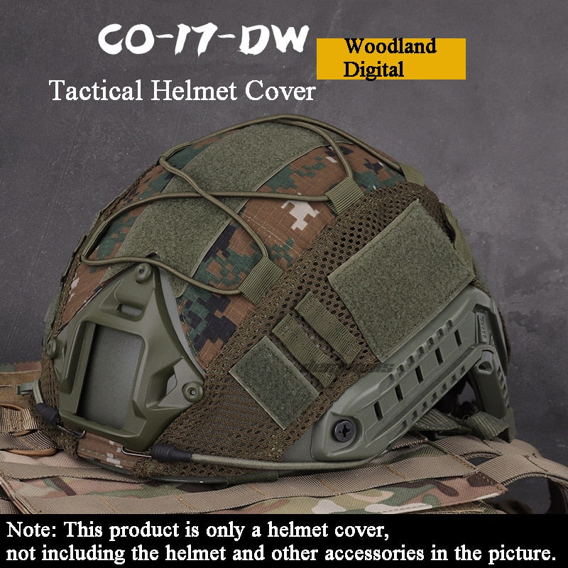 Cubierta de casco táctico para casco rápido MH PJ BJ Airsoft Paintball ejército casco cubierta accesorios militares