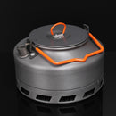 1.1L/1.6L Portable Ultralight Outdoor Camping Tableware Hiking Collector Heat Ring Water Kettle Teapot Coffee Pot