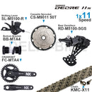 SHIMANO DEORE M5100 11Speed Groupset Shifter Rear Derailleur CRANKSET Bottom and Bracket Cassette 11-50T KMC X11 Chain Original