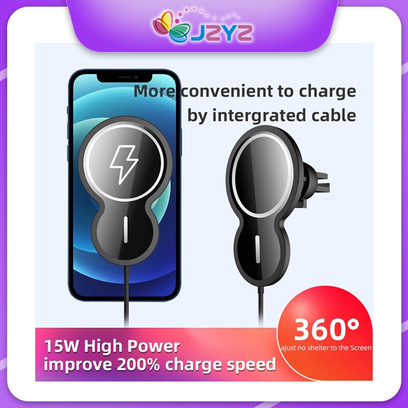 15W Magsafe Car Charger Fast Charging Wireless Chargers For iPhone 12 Pro Max Mobile Phone Charger Original Apple Car Holder USB