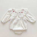 New Autumn Korean Style Baby Girls Cotton Princess Romper Long Sleeve Baby Girls Jumpsuits Newborn Girls Crawling Clothes