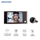 Awapow 3.5 Inch Video Doorbell 120 Degree Peephole Viewer Video Eye Door Bell Smart Home Outdoor Camera Monitor Visual Doorbell