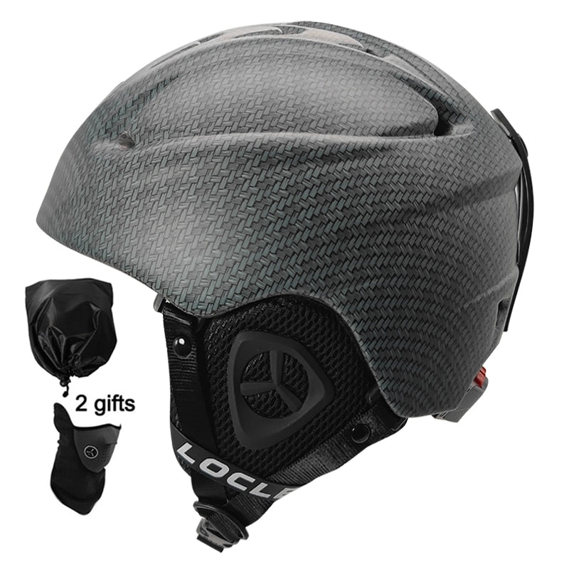 Casco de esquí LOCLE para hombres y mujeres, casco de esquí moldeado integralmente para niños, monopatín, esquí, Snowboard, motocicleta, casco para moto de nieve