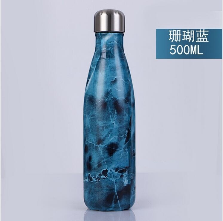 FSILE 500/1000ml Double-Wall Insulated Vacuum Flask Stainless Steel Water Bottle Cola Water Beer Thermos for Sport Bottle