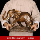 Estatua de resina de elefante elegante Feng Shui, estatuilla de riqueza de la suerte, adornos artesanales, regalo para decoración de escritorio de oficina en casa
