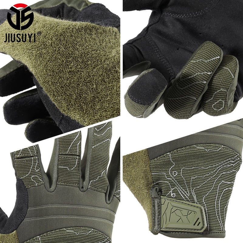 Guantes militares tácticos transpirables para conducir, Paintball militar, tiro, Airsoft, combate, pantalla táctil, protector de dedo completo para hombres