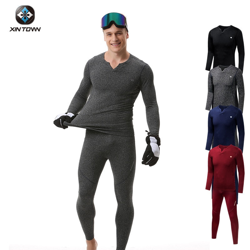 Conjuntos de ropa interior térmica deportiva para hombre