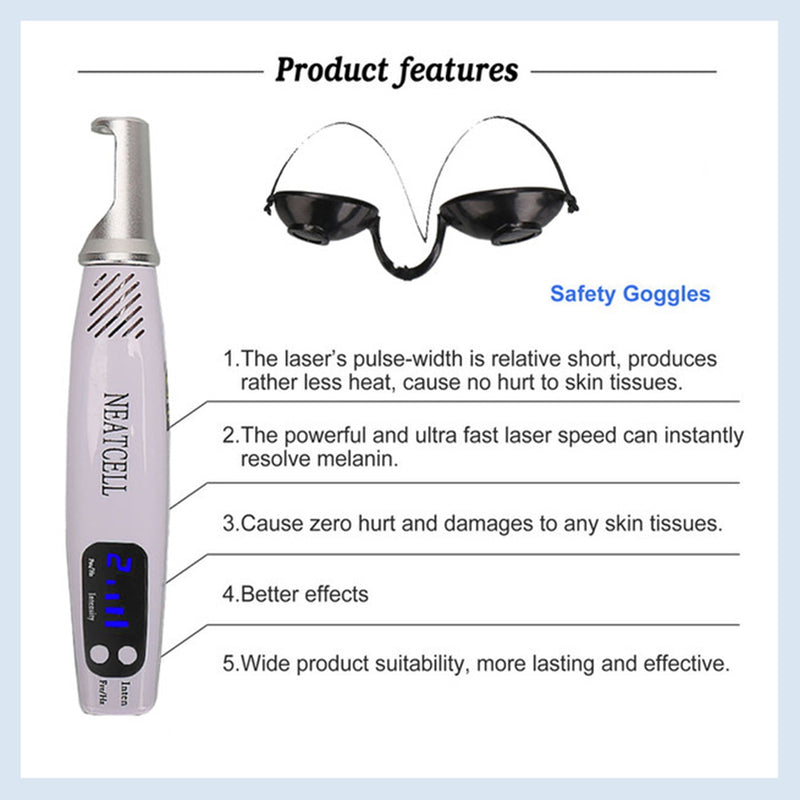 Picosecond Laser Pen Light Therapy Tattoo Scar Mole Freckle Removal Dark Spot Remover Machine Skin Care Beauty Device Neatcell
