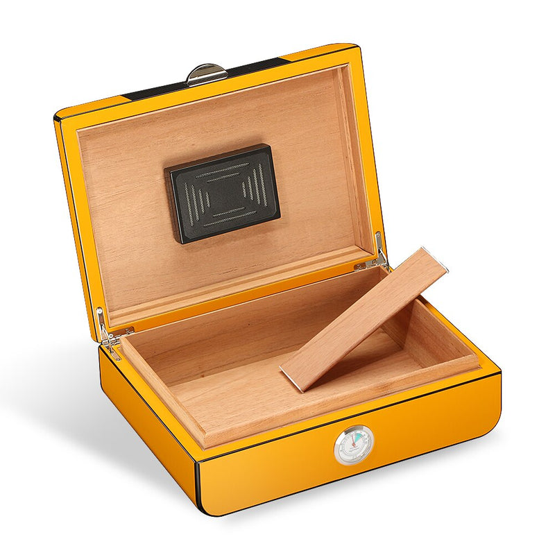 GALINER Zedernholz-Zigarren-Humidor De Puros Luxuriöse große Humidor-Box für Zuhause, Zigarrenetui mit Hygrometer-Luftbefeuchtern