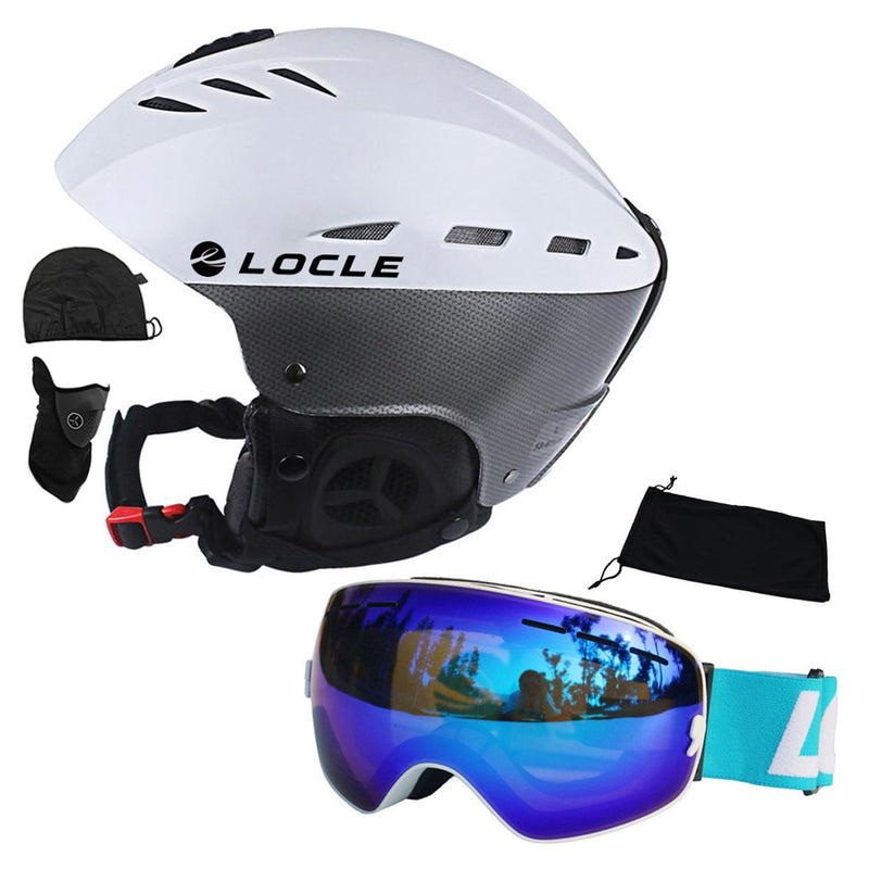 LOCLE Professional Skiing Helmet ABS+EPS CE Certification Ski Helmet Snow Skating Snowboard Skateboard Helmet Size 55-61cm