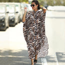 Cover-ups 2022 Kaftan Beach Print SnakeSkin Swimsuit Cover Up Kimono Plage Beach Robe Femme Long Dress Sarong Dress Beachwear