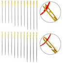 LMDZ, 12/24 Uds., aguja ciega, aguja para ancianos, agujas con orificio lateral, apertura lateral trasera, agujas de coser a mano de acero inoxidable, enhebrado